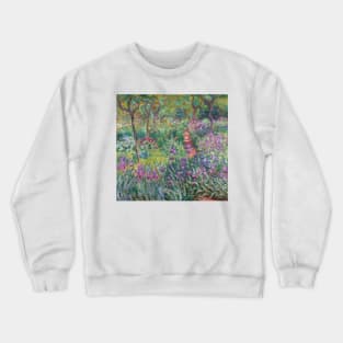 The Artist's Garden in Giverny by Claude Monet Crewneck Sweatshirt